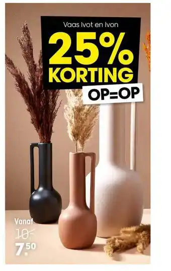 Kwantum Vaas ivot en ivon aanbieding