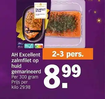 Albert Heijn Ah excellent zalmfilet op huid gemarineerd aanbieding