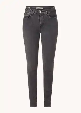 de Bijenkorf Levi's 721 high waist skinny jeans in lyocellblend - grijs aanbieding