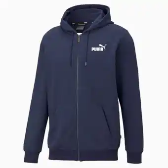 Puma Puma essentials small logo full-zip hoodie, blauw aanbieding