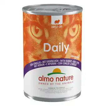 Zooplus 6x400g konijn almo nature daily menu kattenvoer aanbieding