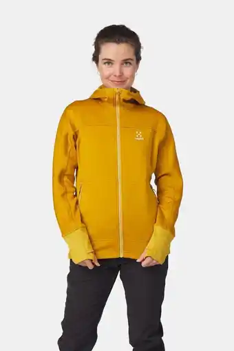 Bever Haglöfs betula hood dames vest geel aanbieding