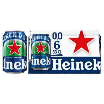 Coop Heineken premium pilsener 0.0 bier blik 6 x 33 cl aanbieding