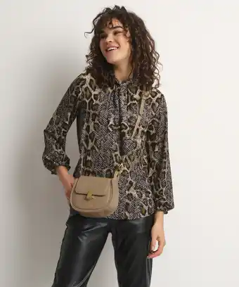 terStal Blouse met gemixte print bruin in maat aanbieding