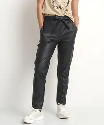 terStal Dames pantalon met lederlook zwart in maat aanbieding