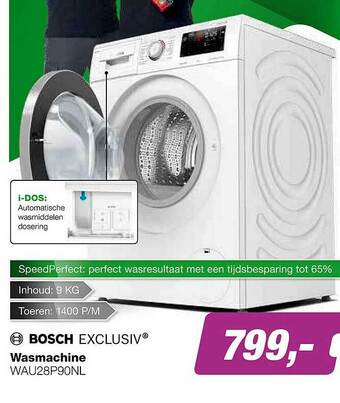 EP Bosch Wasmachine WAU28P90NL aanbieding