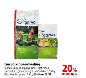 Welkoop Garvo Kippenvoeding 20% Korting aanbieding