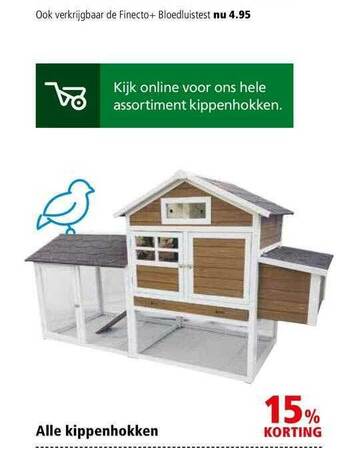 Welkoop Alle Kippenhokken 15% Korting aanbieding