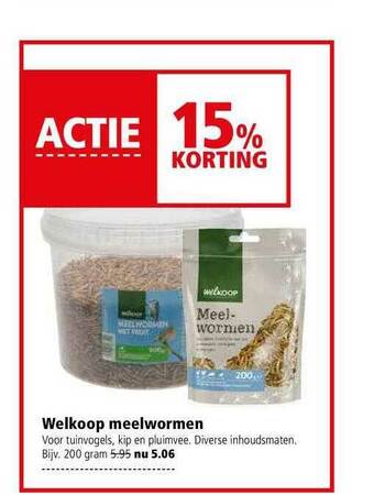 Welkoop Welkoop Meelwormen 15% Korting aanbieding