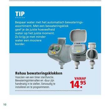 Welkoop Rehau Bewateringsklokken aanbieding