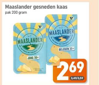 Dagwinkel Maaslander Gesneden Kaas 200 Gram aanbieding