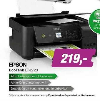 EP Epson EcoTank ET-2720 aanbieding