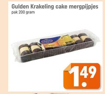 Lekker Makkelijk Gulden Krakeling Cake Mergpijpjes 200 Gram aanbieding