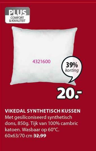 Jysk Vikedal Synthetisch Kussen 39% Korting aanbieding