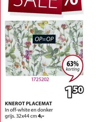 Jysk Knerot Placemat 63% Korting aanbieding