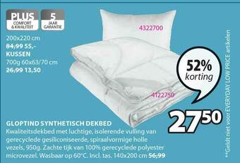 Jysk Gloptind Synthetisch Dekbed 52% Korting aanbieding