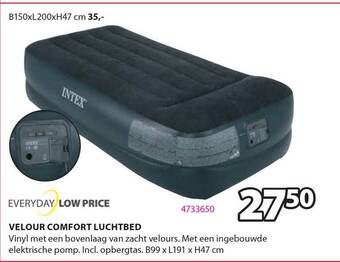 Jysk Velour Comfort Luchtbed aanbieding