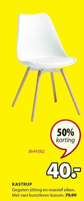 Jysk Spisebordsstol Kastrup 50% Korting aanbieding