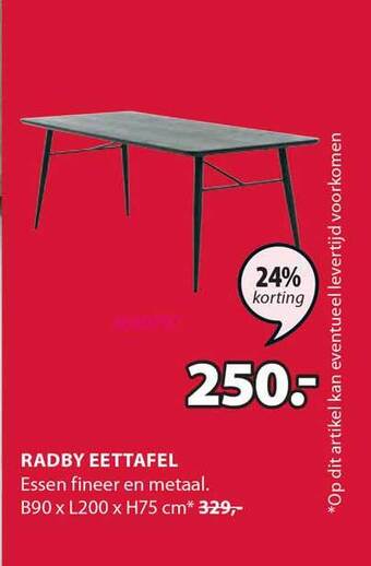 Jysk Radby Eettafel 24% Korting aanbieding