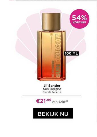 ICI Paris XL Jil Sander Sun Delight Eau De Toilette 54% Korting aanbieding