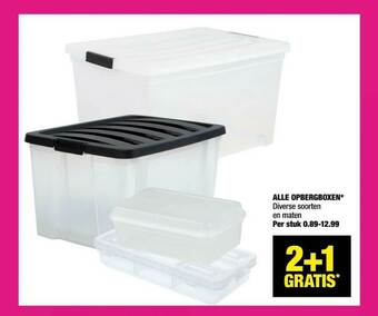 Big Bazar Alle Opbergboxen 2+1 Gratis aanbieding