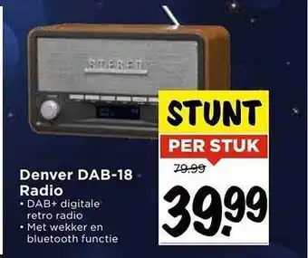 Vomar Voordeelmarkt Denver dab-18 radio aanbieding