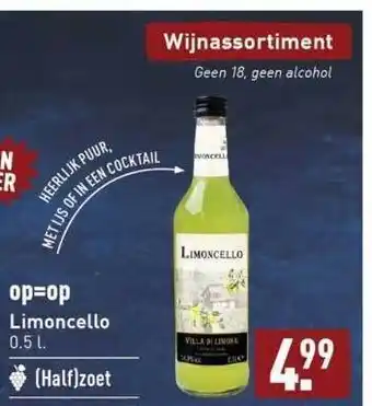 ALDI Limoncello aanbieding