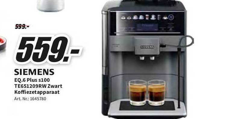 Siemens eq.6 plus s100 te651209rw zwart koffiezetapparaat aanbieding ...