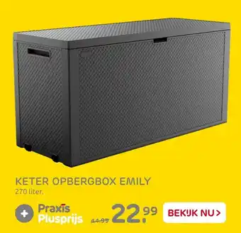 Praxis Keter Opbergbox Emily 270L aanbieding