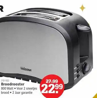 Marskramer Tristar broodrooster aanbieding