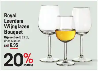 Sligro Poyal Leerdam wijnglazen bonquet 6 st aanbieding