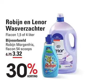 Sligro Robijn en Lenor wasverzachter 1.5-4L aanbieding