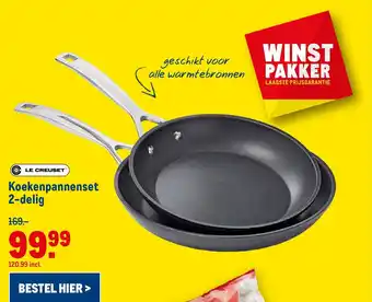 Makro Le Creuset Koekenpannenset 2-delig aanbieding