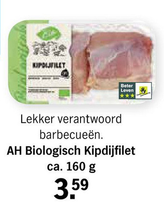 Albert Heijn AH Biologisch Kipdijfilet aanbieding