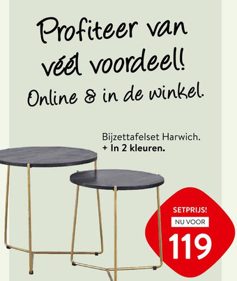 Profijt Meubel Bijzettafelset Harwich aanbieding