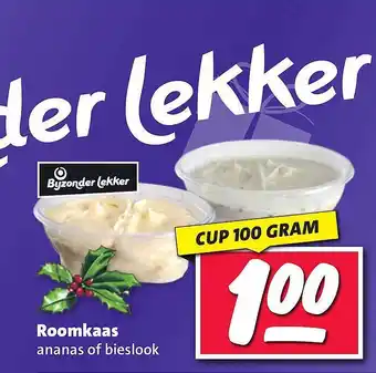 Nettorama Roomkaas ananas of bieslook aanbieding