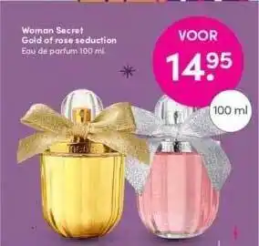 DA Woman secret gold of rose seduction eau de parfum aanbieding