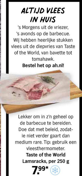 Albert Heijn Taste of the World Lamsracks aanbieding