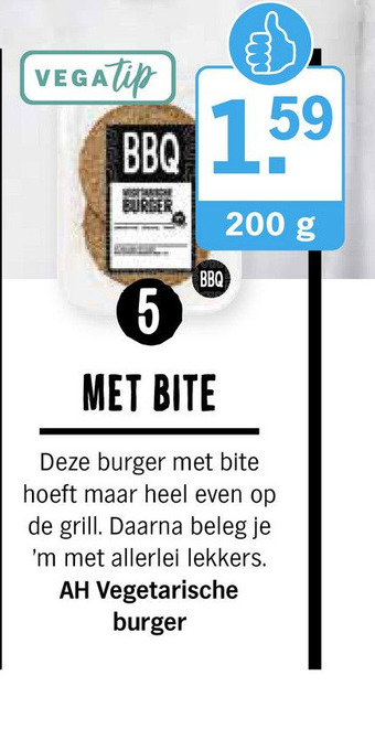 Albert Heijn AH Vegetarische burger aanbieding