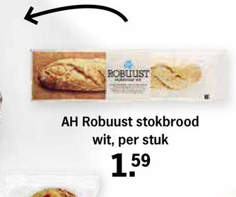 Albert Heijn AH Robuust stokbrood wit, per stuk aanbieding