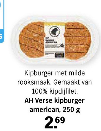 Albert Heijn AH Verse kipburger amercain aanbieding