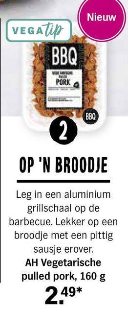 Albert Heijn AH Vegetarische pulled pork aanbieding