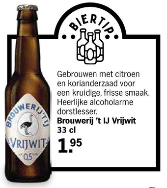 Albert Heijn Brouwerij 't IJ Vrijwit aanbieding