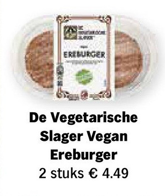 Albert Heijn De Vegetarische Slager Vegan Ereburger aanbieding