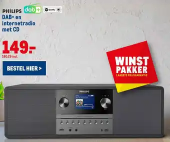 Makro Philips DAB+ en Internetradio met CD aanbieding