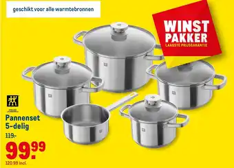 Makro Zwilling J.A.Henckels Pannenset 5-delig aanbieding