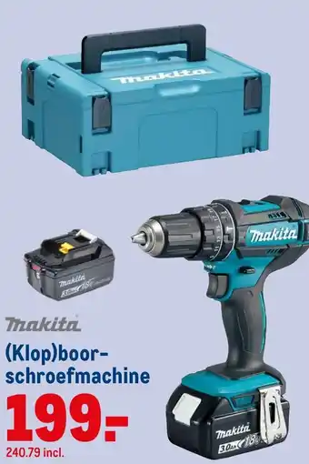 Makro Makita Klopboor-/schroefmachine 18V aanbieding