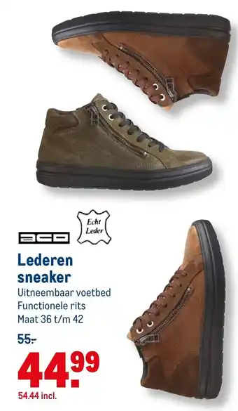 Makro ACO Lederen sneaker 36-42 aanbieding