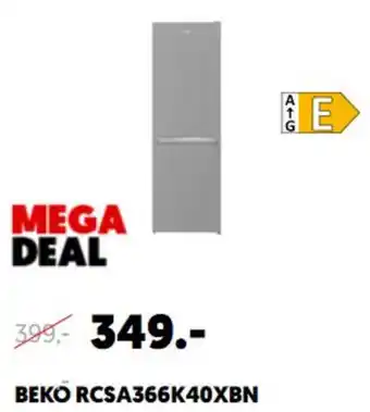 MediaMarkt BEKO Koel-/Vriescombinatie | RCSA366K40XBN aanbieding