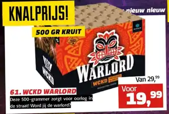 Tuincentrum de Driesprong Wckd warlord aanbieding